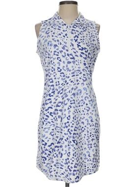 Tommy Bahama IslandZone Blue Leopard Print Golf Dress XS